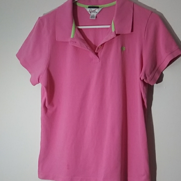 Lilly Pulitzer Tops - Lilly Pulitzer polo size XL pink